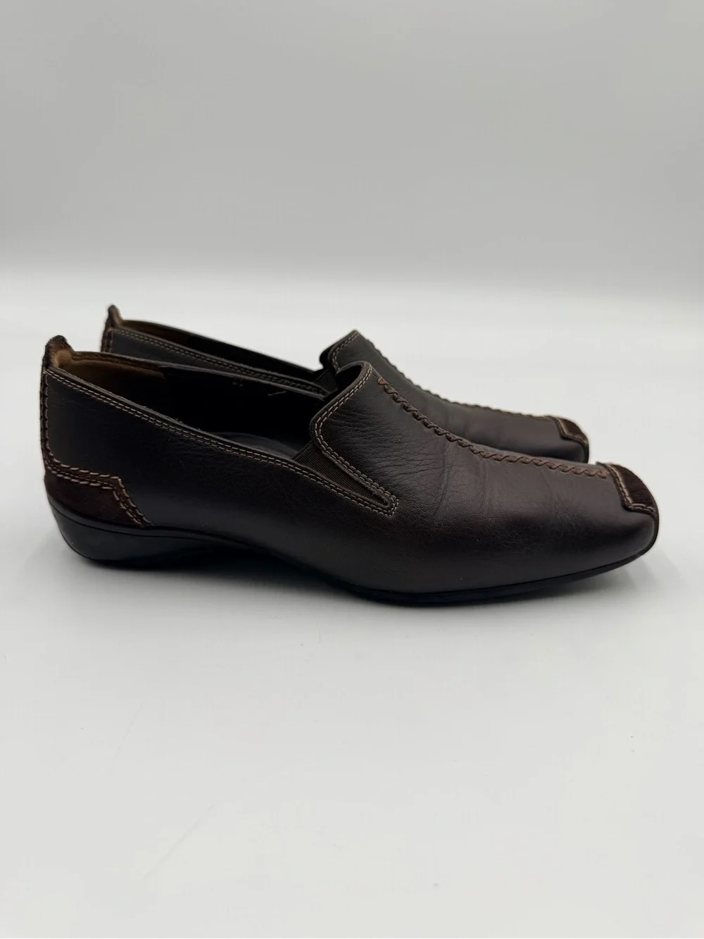 Paul Green Brown Leather & Suede Shoes Jada Sport Vintage Fashion Slip On Sz 5